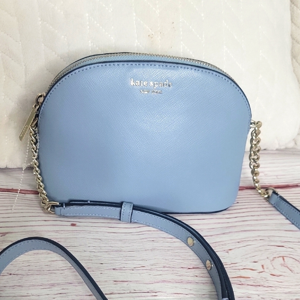 Kate Spade Blue Leather Crossbody Bag